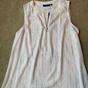 Apt 9 zip detail sleeveless top